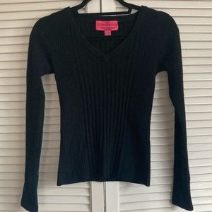 Juicy Couture Black Ribbed Sweater